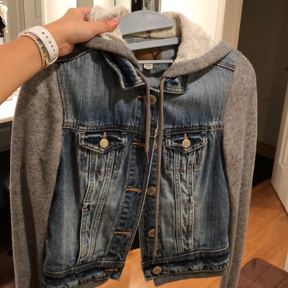 Size XS jean jacket with hood